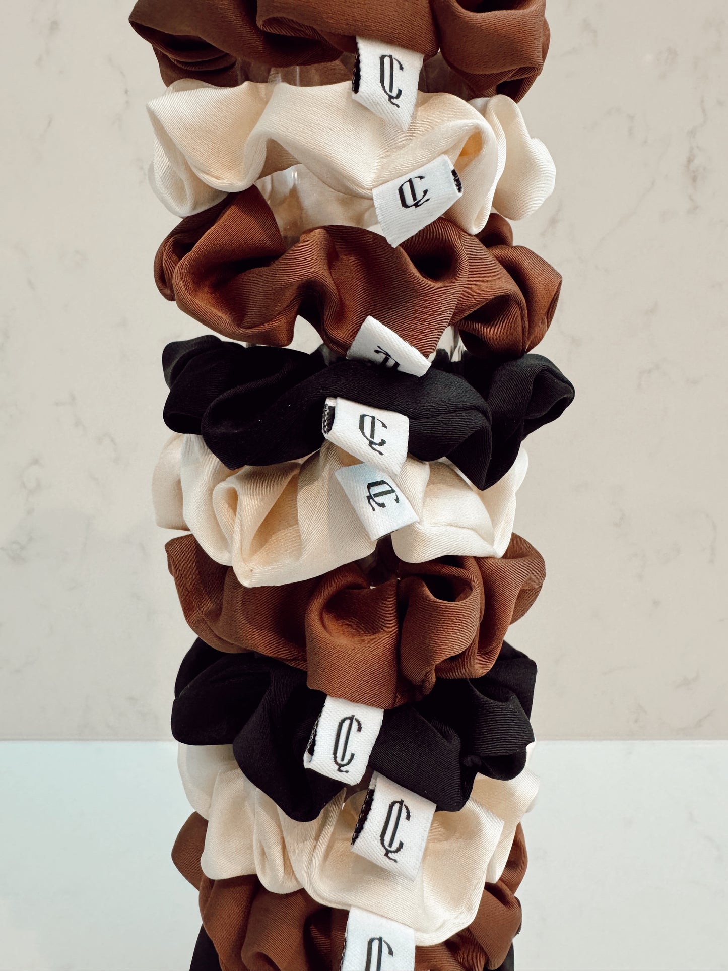 Scrunchies set of 3 - Coconut, Sand  and Smoke